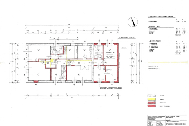 Grundriss 1. Obergeschoss Mehrfamilienhaus