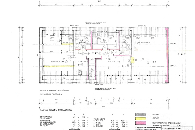 Grundriss Dachgeschoss Mehrfamilienhaus
