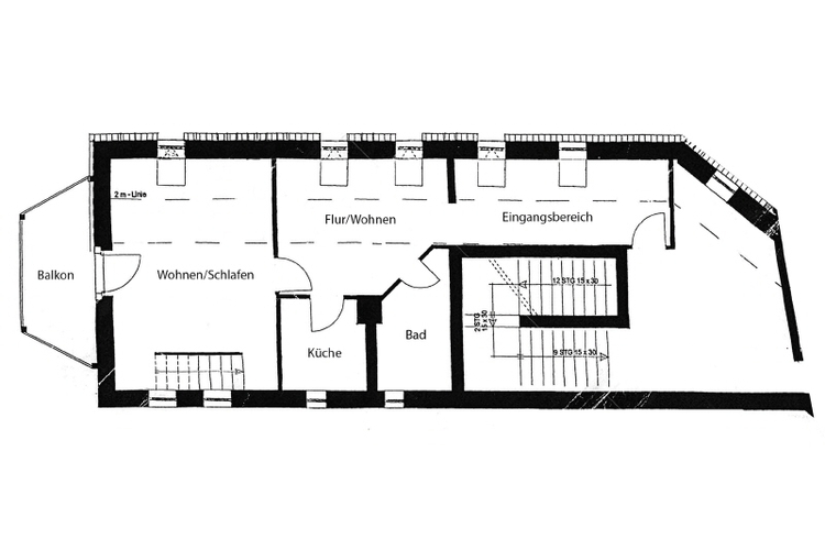 Grundriss Maisonette-Ebene 1